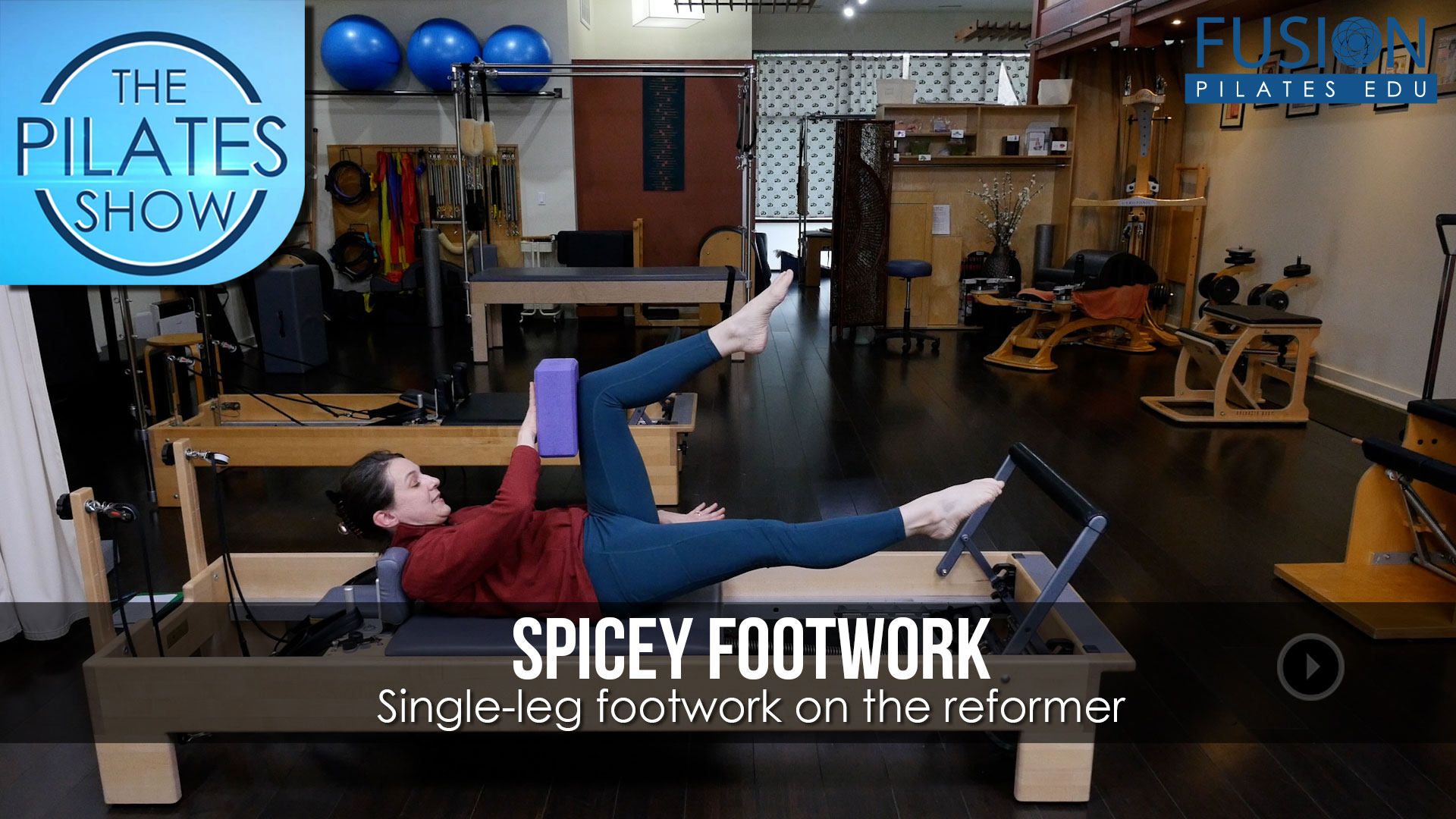 Spicey Footwork: Single-leg footwork on the reformer